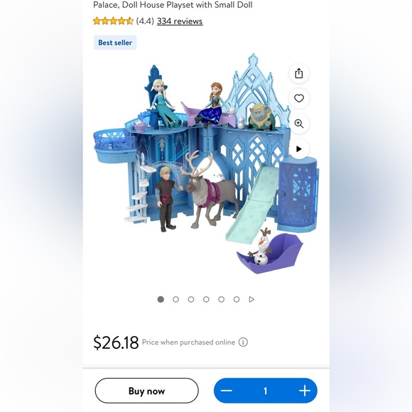 Disney Frozen❄️Storytime Stackers Elsa's Ice❄️Palace Set w Small Doll - Picture 9 of 9